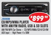 Jebson CD/MP3/WMA Player With AM/FM Radio, USB & SD Slots