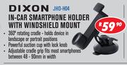 Dixon In-Car Smartphone Holder With Windshield Mount JHD-H04