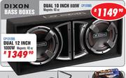 Dixon Dual 10" 800W Bass Boxes CP131005