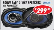 Dixon 300W 6x9" 3 Way Car Speakers DN69398