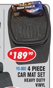 4 Piece Car Mat Set Heavy Duty Vinyl YS-002