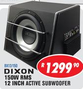 Dixon 150W RMS 12" Active Subwoofer BX12/150