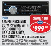 Dixon AM/FM Receiver CD/MP3/WMA With IPOD Control, USB & SD Slots, RDS Control And Detachable Face