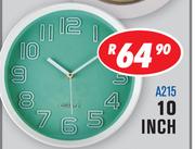 Assorted 10 Inch Wall Clock A215