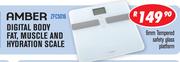 Amber Digital Body Fat,Muscle And Hydration Scale ZFC5016