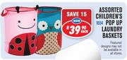 Assorted Children's Pop Up Laundry Baskets 1654-Each