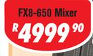 Dixon 8 Channel Powered Mixer With Effects FX8-650