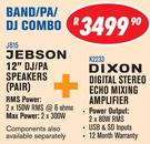 Jebson 12" DJ/PA Speaker Pair JB15+ Dixon Digital Stereo Echo Mixing Amplifier K2233