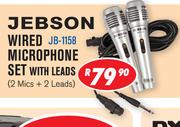 Jebson Wired Microphone Set With Leads(2Mics+ 2Leads) JB-1158