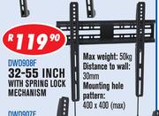 Fixed Mounts 32-55" With Spring Lock Mechanism LED & LCD TV Wall Bracket DWD908F
