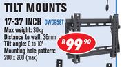 Tilt Mounts 17-37" LED & LCD TV Wall Bracket DWD958T