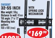 Tilt Mounts 32-55" With Spring Lock Mechanism LED & LCD TV Wall Bracket DWD908T