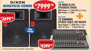 Dixon 18" DJ/PA Speakers Pair SDJ1801
