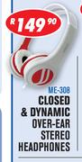 Dixon Closed & Dynamic Over-Ear Stereo Headphones ME-308