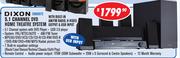 Dixon 5.1 Channel DVD Home Theatre System With Built-In AM/FM Radio,H-Video Output &USB Input DN9897