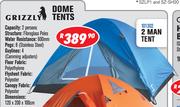 Grizzly 2 man Dome Tent 101302