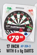 17 Inch Dartboards With 6 x 6g Darts AP-304-3