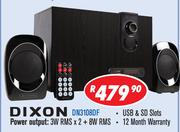 Dixon 2.1 Multimedia System With Subwoofer And 2 Speakers DN3108DF