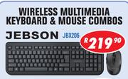 Jebson Wireless Multimedia Keyboard & Mouse Combos-JBX206