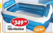 Inflatable Family Pools 2 Ring Pool With Pillows 10070-196 x 148 x 43cm