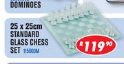 25 x 25cm Standard Glass Chess Set