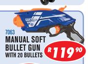 Manual Soft Bullet Gun With 20 Bullets 7063