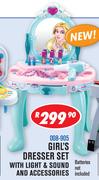 Girls Dresser Set With Light And Sound And Accessories 008-905