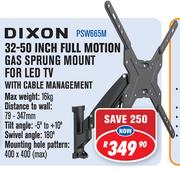 Dixon 32-50" Full Motion Gas Sprung Mount For LED TV With Cable Managment PSW665M