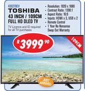 Toshiba 43"/109cm Full HD OLED TV 43S270EV