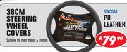 38cm Steering Wheel Cover PU Leather SWC038