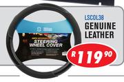 38cm Steering Wheel Cover Genuine Leather LSC0L38