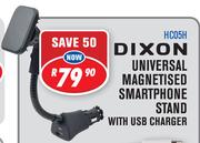Dixon Universal Magnetised Smartphone Stand With USB Charger HC05H