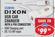 Dixon USB Car Charger With 8 Pin Connector CC281PA5