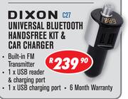 Dixon Universal Buetooth Handsfree Kit & Car Charger C27