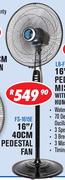 Dixon 16"/40cm Pedestal Fan FS-1615E
