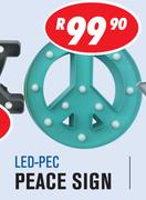 Decorative LED Night Lamp Peace Sign LED-PEC