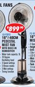 Dixon 16"/40cm Pedestal Mist Fan With Humidifier LB-FS01D