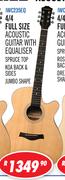 Sanchez 4/4 Full Size Acoustic Guitar With Equaliser IWC235EQ