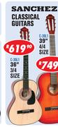 Sanchez 36" 3/4 Size Classical Guitars C-36L1