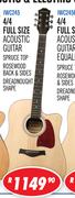 Sanchez 4/4 Full Size Acoustic Guitar IWC245