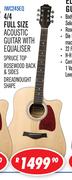 Sanchez 4/4 Full Size Acoustic Guitar With Equaliser IWC245EQ