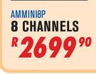 DJ Speakers 8 Channels Powered Mixer AMMINI8P