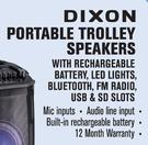 Dixon 8 Inch Portable Trolley Speakers H-8L
