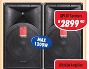 Dixon Dual 15" DJ/PA Speakers Pair SPX15 