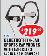 Dixon Bluetooth In Ear Sports Earphones With Ear Clips And In Line Microphone X7BT