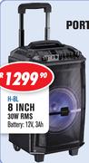 Dixon 8 Inch Portable Trolley Speakers H-8L