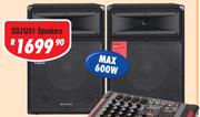 Dixon 12" DJ/PA Speakers Pair SDJ1201