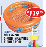  3 Ring Inflatable Kiddies Pool SL61022-90 x 37cm