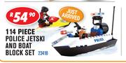 Ausini 114 Piece Police Jetski & Boat Block Set 23418