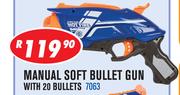 Manual Soft Bullet Gun With 20 Bullets 7063